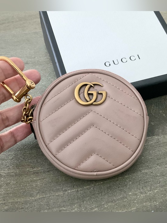 Gucci Handbags - Gucci Key Pouch Quilted Leather Heart on back with Box